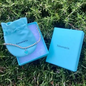 Tiffany & Co. Blue Heart Bead Bracelet